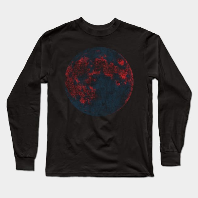 man in the moon Long Sleeve T-Shirt by somatosis